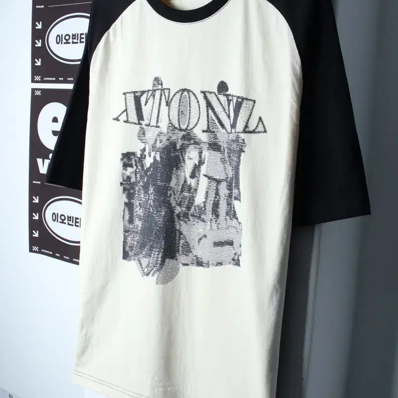 [BUNJANG] XTONZ Oversized Raglan Graphic T-Shirt (L-2XL) / (L-2XL) 엑스톤즈 반팔 티셔츠 오버핏 나그랑 그래픽-H35432