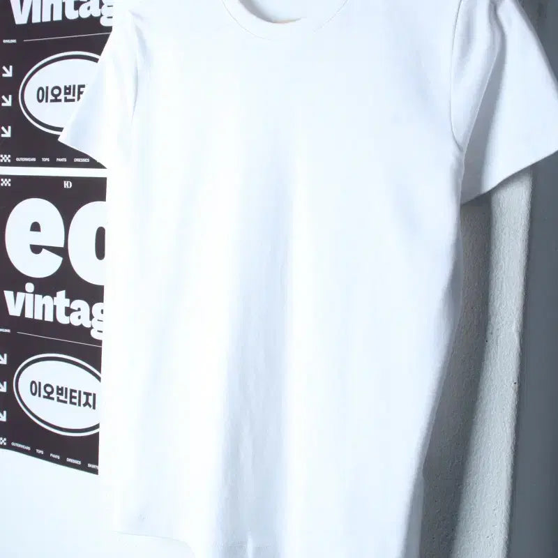 [BUNJANG] Musinsa Standard Plain T-Shirt White / W(S) 무신사 스탠다드 반팔 티셔츠 무지 화이트 기본-H35434