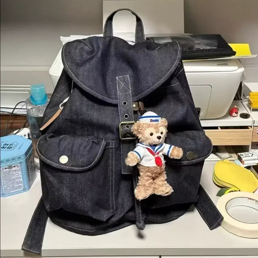 [BUNJANG] Raw Denim Backpack / 데님 생지 백팩