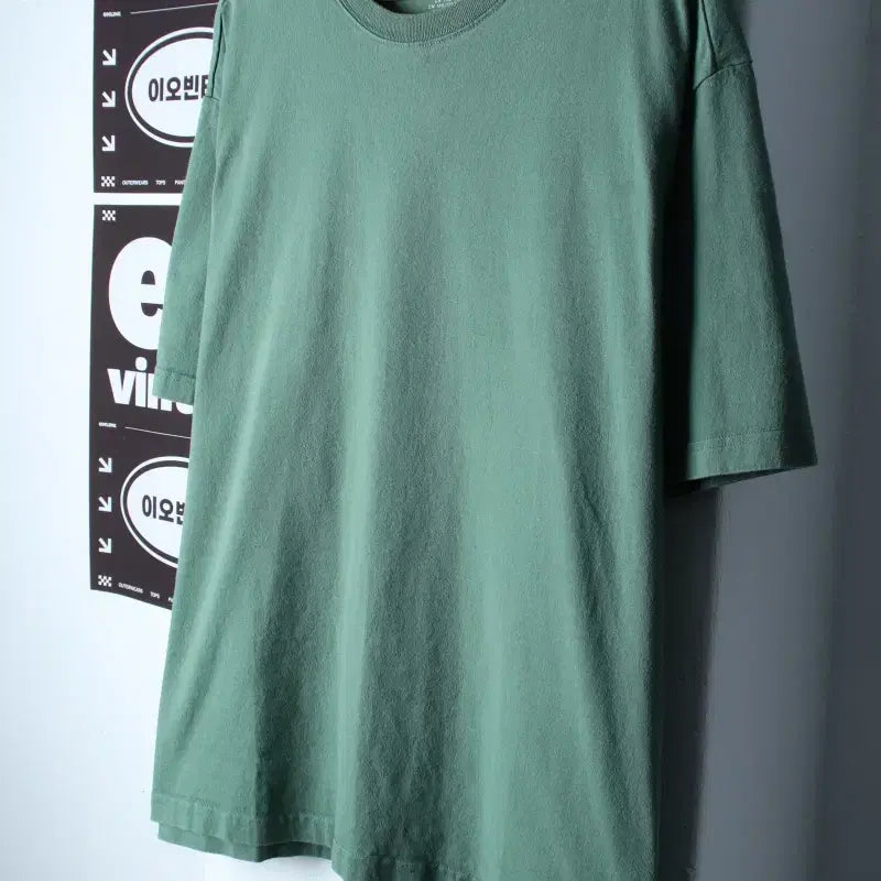 [BUNJANG] H&M Oversized Plain T-Shirt (Green, 2XL) / W(2XL) 에이치앤엠 반팔 티셔츠 빅사이즈 그린 무지-H35441