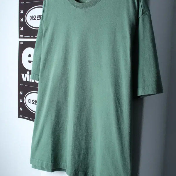 [BUNJANG] H&M Oversized Plain T-Shirt (Green, 2XL) / W(2XL) 에이치앤엠 반팔 티셔츠 빅사이즈 그린 무지-H35441