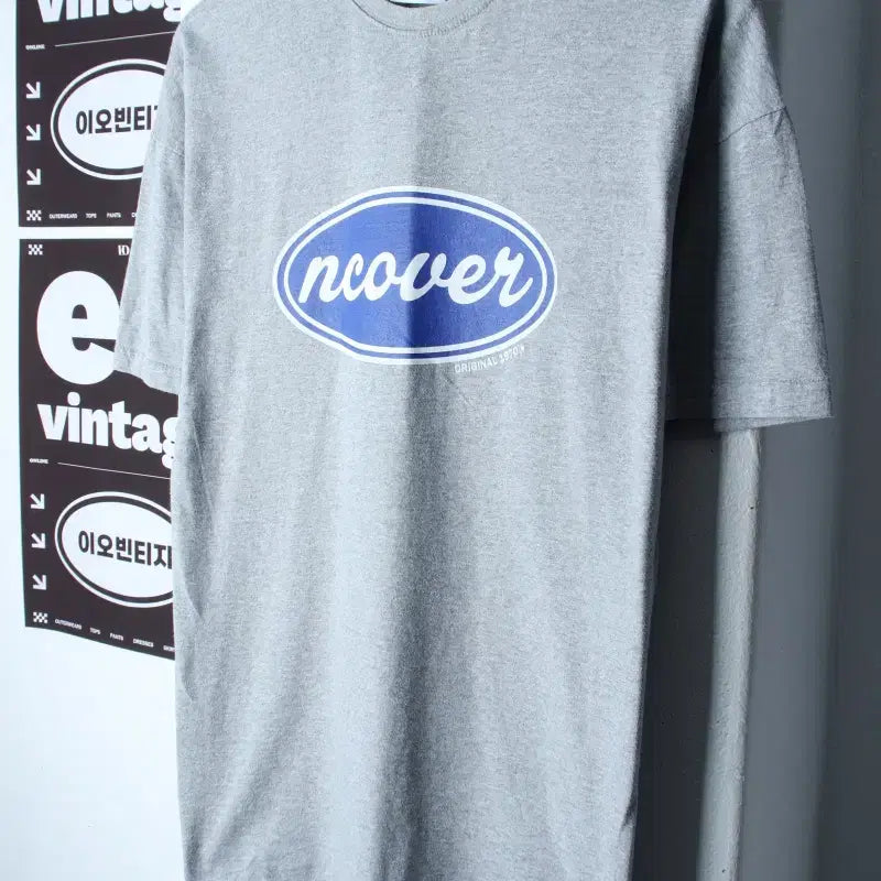 [BUNJANG] Encover Big Logo T-Shirt Grey Old School / (F) 엔커버 반팔 티셔츠 빅로고 그레이 올드스쿨-H35448