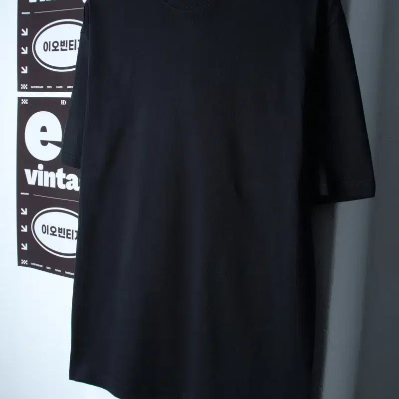 [BUNJANG] SPAO Plain Black T-Shirt / W(S-M) 스파오 반팔 티셔츠 새상품 무지 블랙-H35451