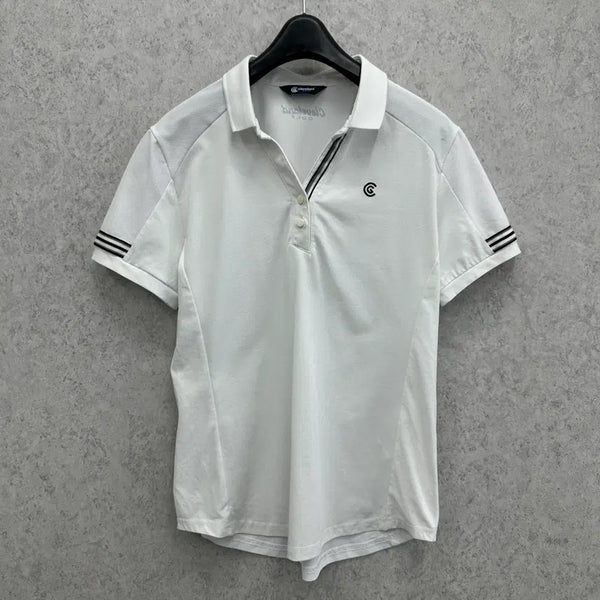 [BUNJANG] Cleveland Golf Women's V-Neck Short Sleeve Polo Shirt (Size 95/M) / 95 클리브랜드 골프 여자 브이넥 반팔 카라티