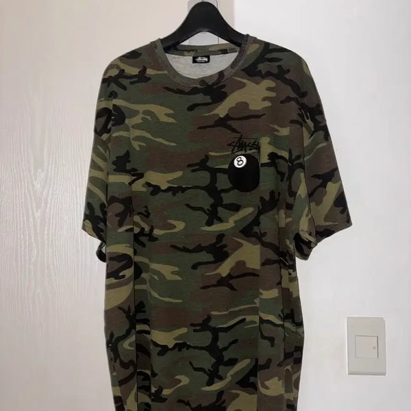 [BUNJANG] Stussy 8 Ball Camo T-Shirt / 스투시 8볼 반팔 카모
