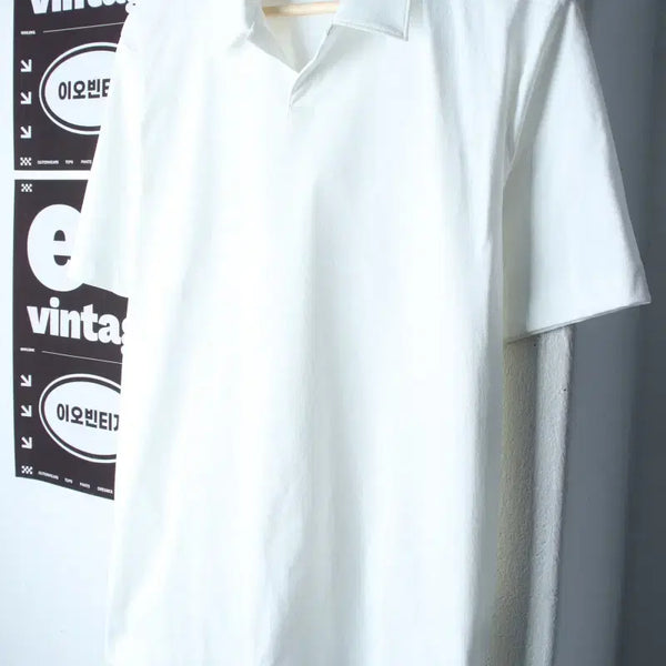 [BUNJANG] TOPTEN Basic V-Neck Short Sleeve Collar T-Shirt (L-XL) / (L-XL) 탑텐 반팔 카라 티셔츠 새상품 브이넥 무지-H35458