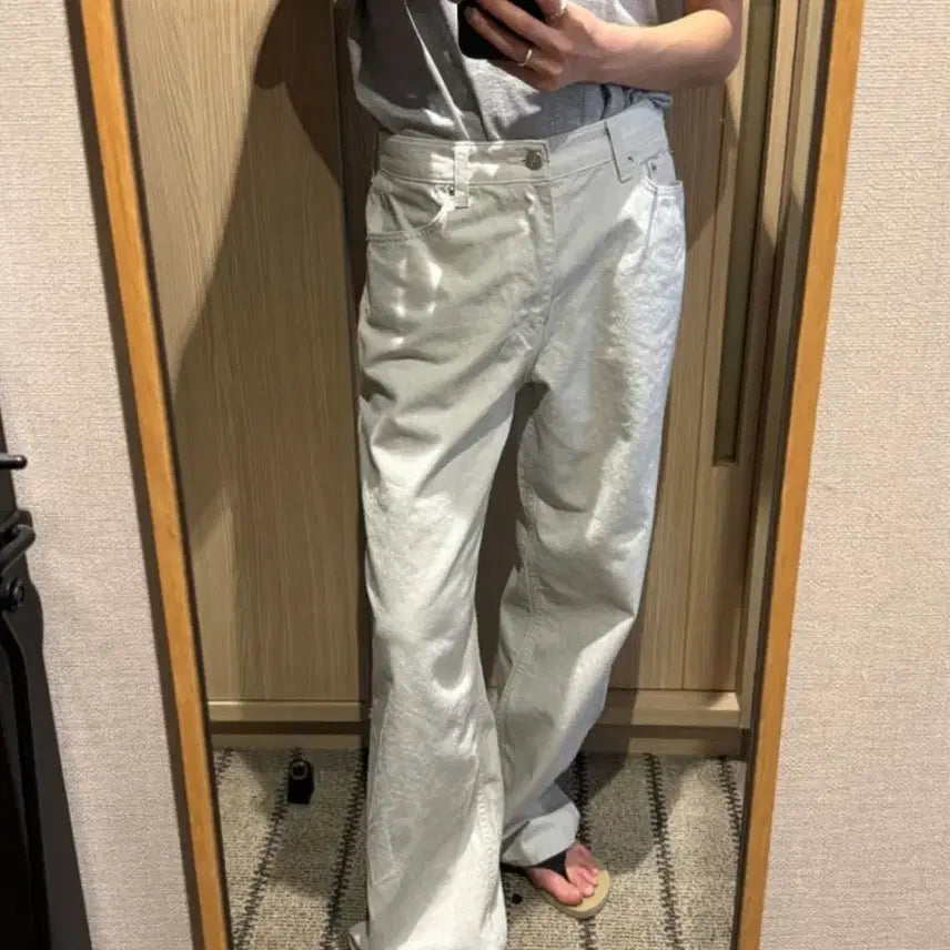 [BUNJANG] Lariz Pigment Straight Fit Pants Beige / 라리즈 피그먼트 일자 팬츠