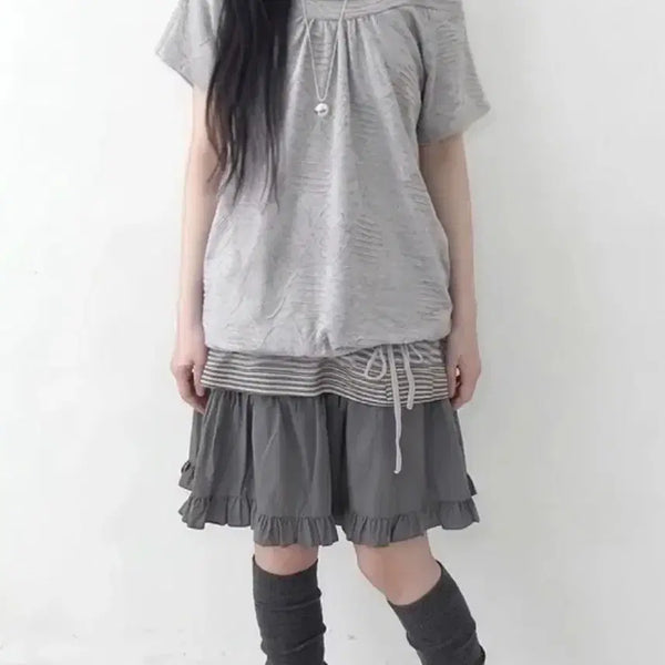 [BUNJANG] Yousofie Long Stripe Sleeveless Coordi Set / 에이블리 유소피에 long stripe sleeveless 롱 스트라이프 슬리브리스 코디 세트 나시