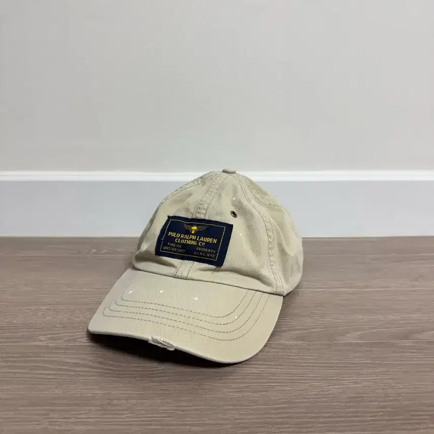 [BUNJANG] Polo Ralph Lauren Airborne Division Mark Ball Cap Beige / 폴로 랄프로렌 공수부대 마크 볼캡