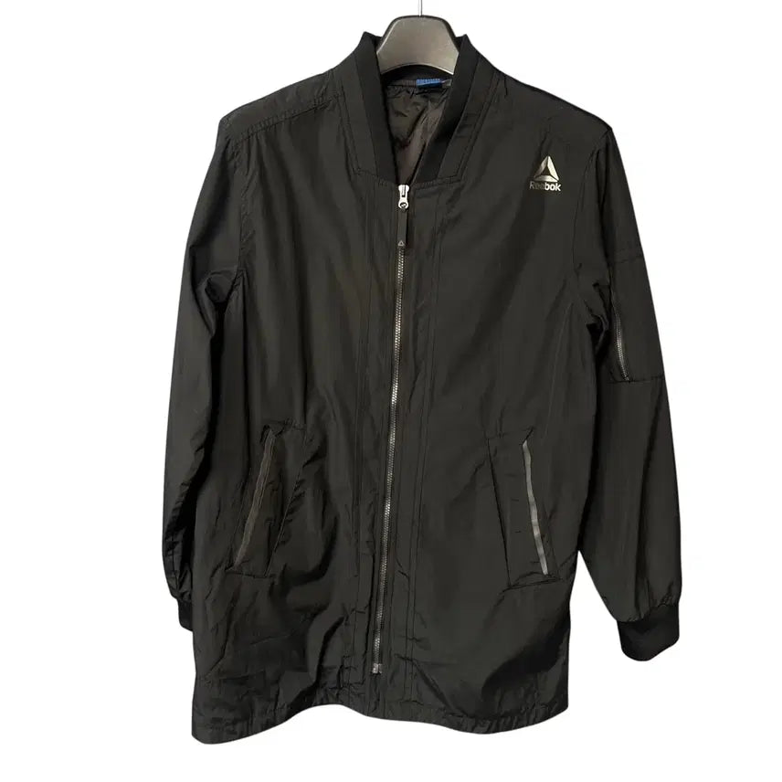 [BUNJANG] Reebok Logo Black Long Windbreaker Jacket XL / XL 리복 로고 블랙 롱 바람막이 자켓