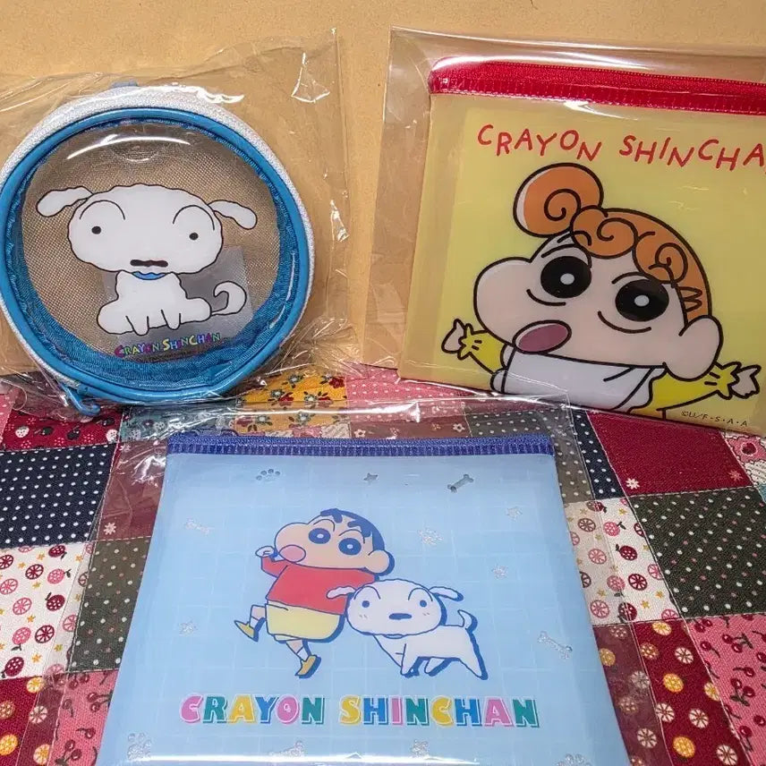 [BUNJANG] Crayon Shin-chan Jjanggu Jjangah Whitey Round Pouch Clear Mesh PVC / 짱구 짱아 흰둥이 파우치 지갑 투명 메쉬 원형 pvc