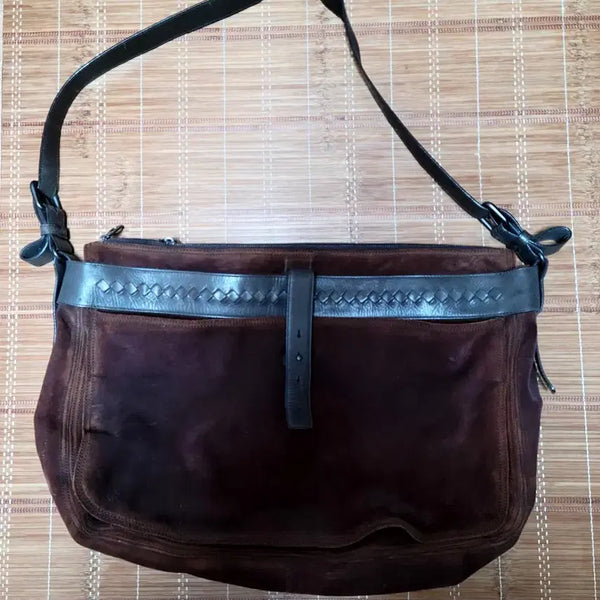 [BUNJANG] Bottega Suede Tote Bag / 보테가 스웨이드 크로스백