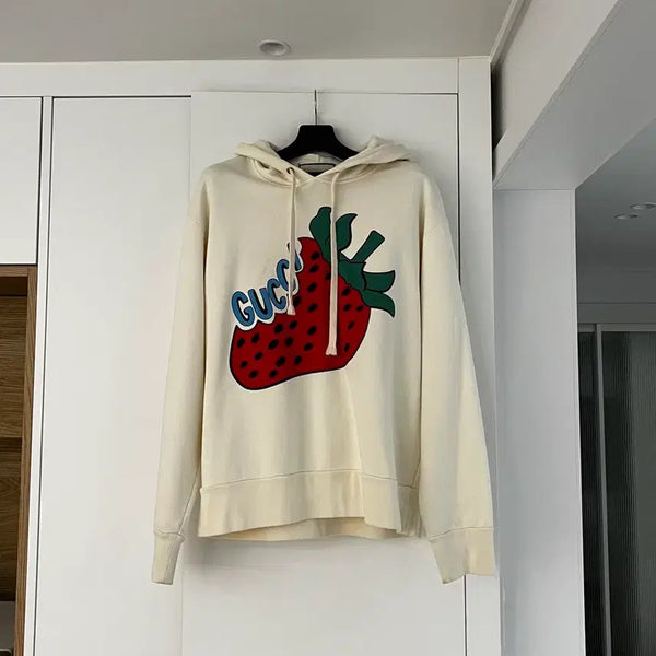 [BUNJANG] Gucci Strawberry Logo Hoodie - Size M / 구찌 스트로베리 후드티 M