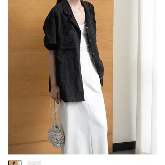 [BUNJANG] Howtoloveme Siena Open Collar Shirt Blouse / 새상품 하우투러브미 시에나 오픈 카라 셔츠 블라우스