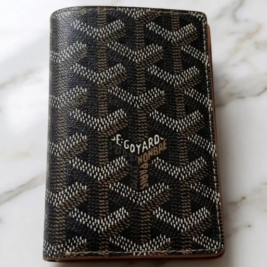 [BUNJANG] Goyard Saint Pierre Card Holder Black Tan Leather Card Wallet / 고야드 생 피에르 블랙 탠 카드 홀더 레더 카드지갑