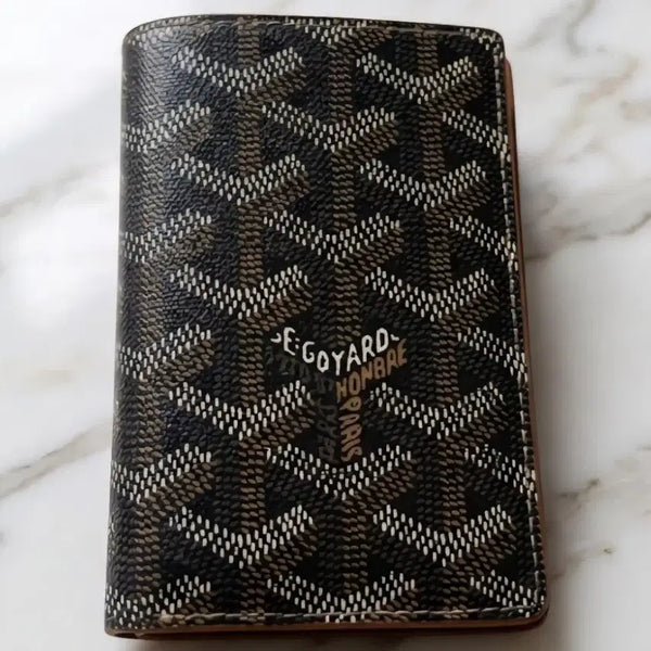 [BUNJANG] Goyard Saint Pierre Card Holder Black Tan Leather Card Wallet / 고야드 생 피에르 블랙 탠 카드 홀더 레더 카드지갑