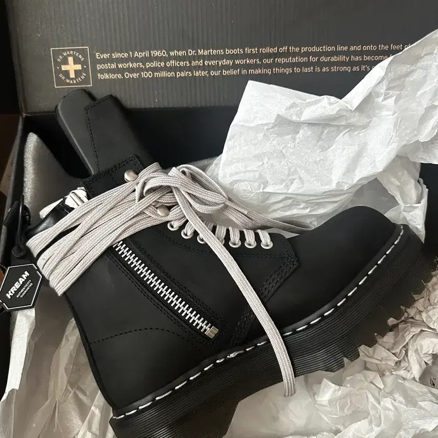 [BUNJANG] Rick Owens x Dr. Martens Steel Toe Boots / 릭오웬스 x 닥터마틴 스틸토