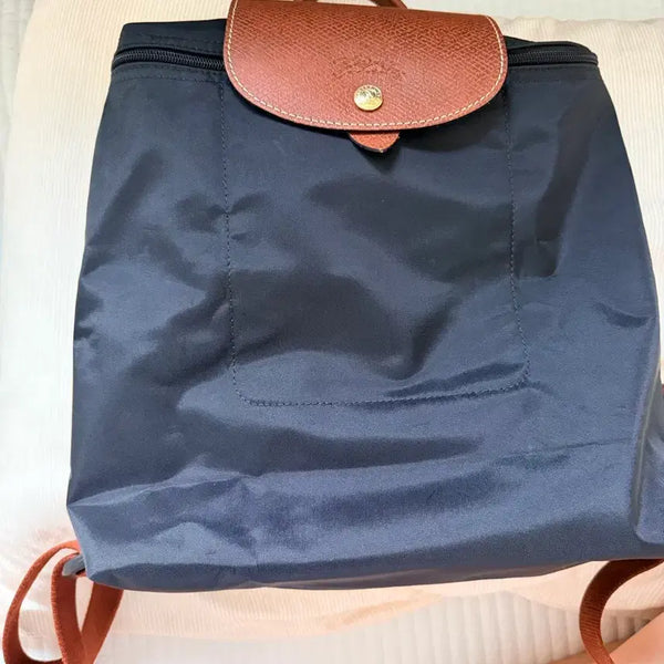 [BUNJANG] Longchamp Le Pliage Backpack Navy M / (정품) 롱샴 플랍백 네이비