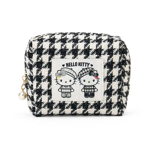[BUNJANG] Sanrio Hello Kitty 51st Anniversary Houndstooth Check Pouch / (정품) 헬로키티 51주년 생일시리즈 키티미미 하운스투스 체크 파우치