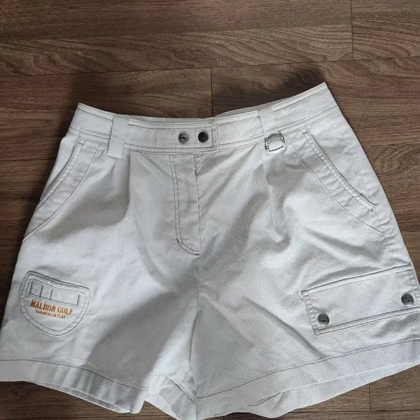 [BUNJANG] Malbon Golf Ivory Shorts / 말본 골프 아이보리 반바지