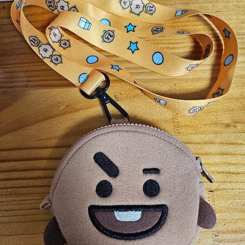 [BUNJANG] BT21 SHOOKY Coin Pouch with Necklace Strap Set / BT21 슈키 동전 지갑