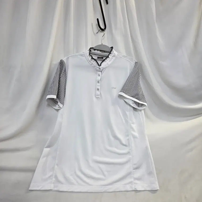 [BUNJANG] PAT Women's Golf Wear White Short Sleeve Shirt Size 110 / PAT 여성 골프웨어 셔츠 흰색반팔110