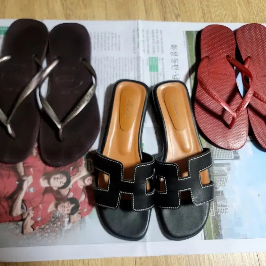 [BUNJANG] Havaianas Suede Flip-Flops, Mules & Slides (Set of 3) / 발편한 슬리퍼 3종 스웨이드 하바나 플립플롭 쪼리 하바이아나스  뮬슬리퍼
