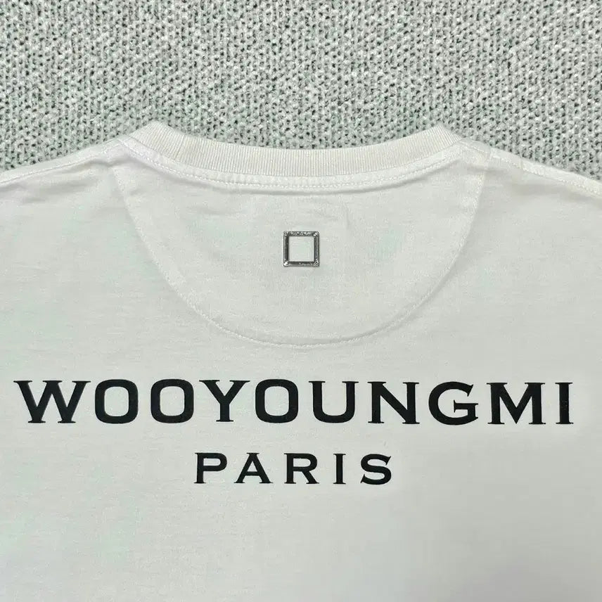 [BUNJANG] WooYoungmi Paris Back Logo White T-Shirt Size 46 / [46 사이즈] 우영미 파리 백로고 화이트 반팔티