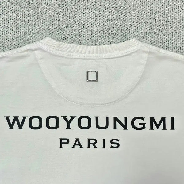 [BUNJANG] WooYoungmi Paris Back Logo White T-Shirt Size 46 / [46 사이즈] 우영미 파리 백로고 화이트 반팔티