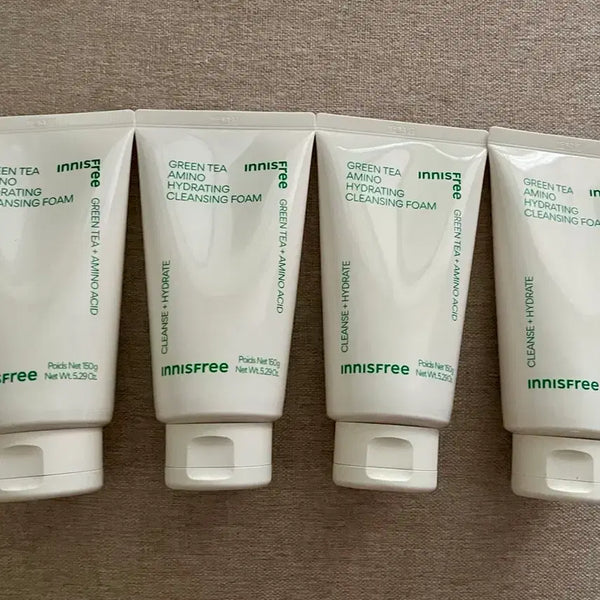 [BUNJANG] Innisfree Green Tea Amino Hydrating Foam Cleanser (150g x 4) Bundle Set / 이니스프리 그린티 아미노 수분 폼 클렌징 150g 4개 일괄 무배