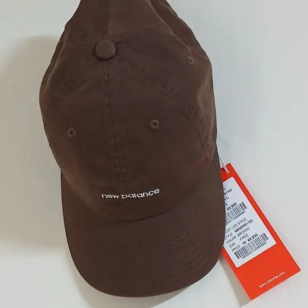 [BUNJANG] New Balance Brown Cotton Baseball Cap (New) / 뉴발란스 볼캡 모자 (새상품)