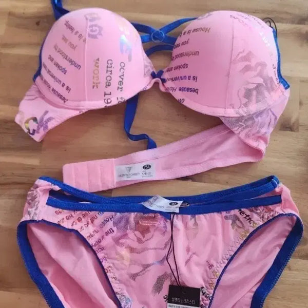 [BUNJANG] Pink Bra and Panty Set / 새 상품 핑크색  브라팬티 세트