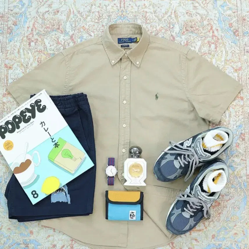 [BUNJANG] Polo Ralph Lauren Basic Short Sleeve Shirt (Beige, Large) / 폴로반팔셔츠