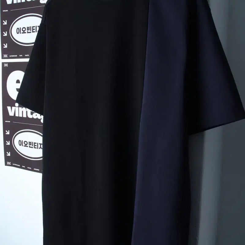[BUNJANG] GIEKE Short Sleeve T-Shirt (L-XL) / (L-XL) 지이크 반팔 티셔츠 오버핏 배색 무지 폴리-H35251