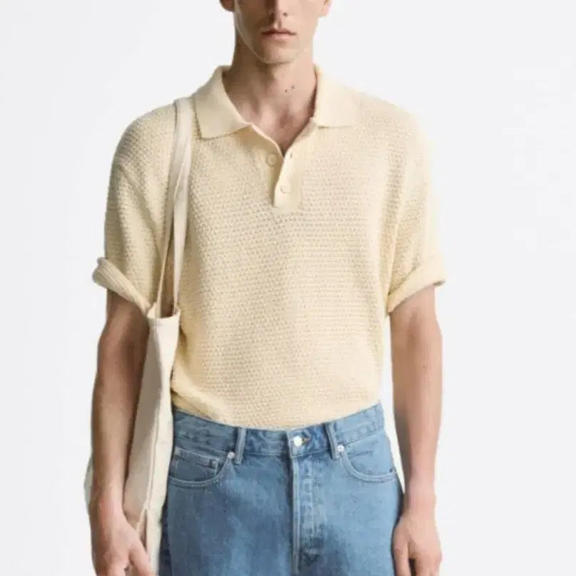 [BUNJANG] Zara Short Sleeve Knit Polo Shirt / 자라반팔티셔츠