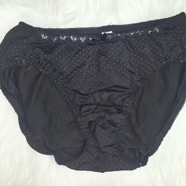 [BUNJANG] Black Dot Lace Women's Panties / 블랙 도트 레이스 여성 속옷 팬티 중고