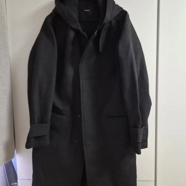 [BUNJANG] Theory Men's Hooded Coat Grey / 남성 띠어리 후드 코트 그레이