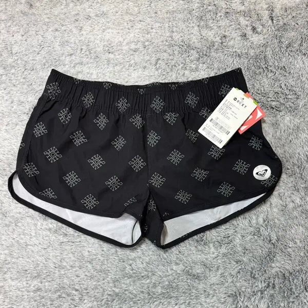[BUNJANG] Roxy Quiksilver Women's Cool Fabric Short Pants Black Pattern / 록시 퀵실버 여성 쿨 원단 숏팬츠 블랙 패턴