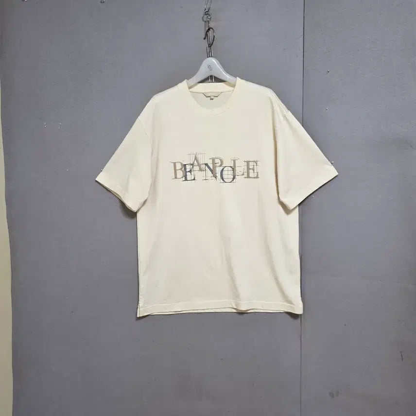 [BUNJANG] Beanpole Light Beige Round T-Shirt M / 빈폴 연베이지 라운드 티셔츠 M   n7610