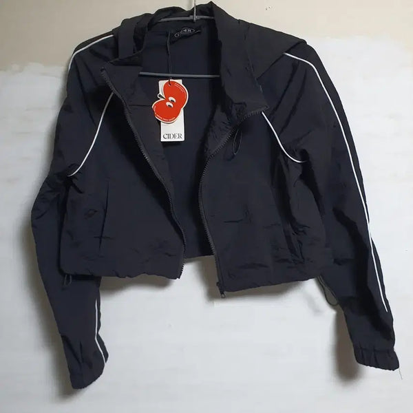 [BUNJANG] CIDER Crop Piping Windbreaker Jacket XS / 미사용] CIDER 크롭 바람막이 자켓 XS