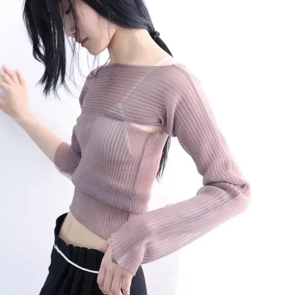 [BUNJANG] Ullricasanctus Sheer Top Pink / 울리카상투스 시어 탑 핑크