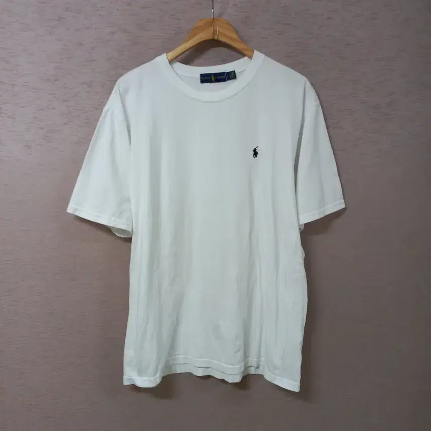[BUNJANG] Polo Ralph Lauren White Short Sleeve T-Shirt Men's / B7-18/랄프로렌 화이트 반팔 티셔츠 남성