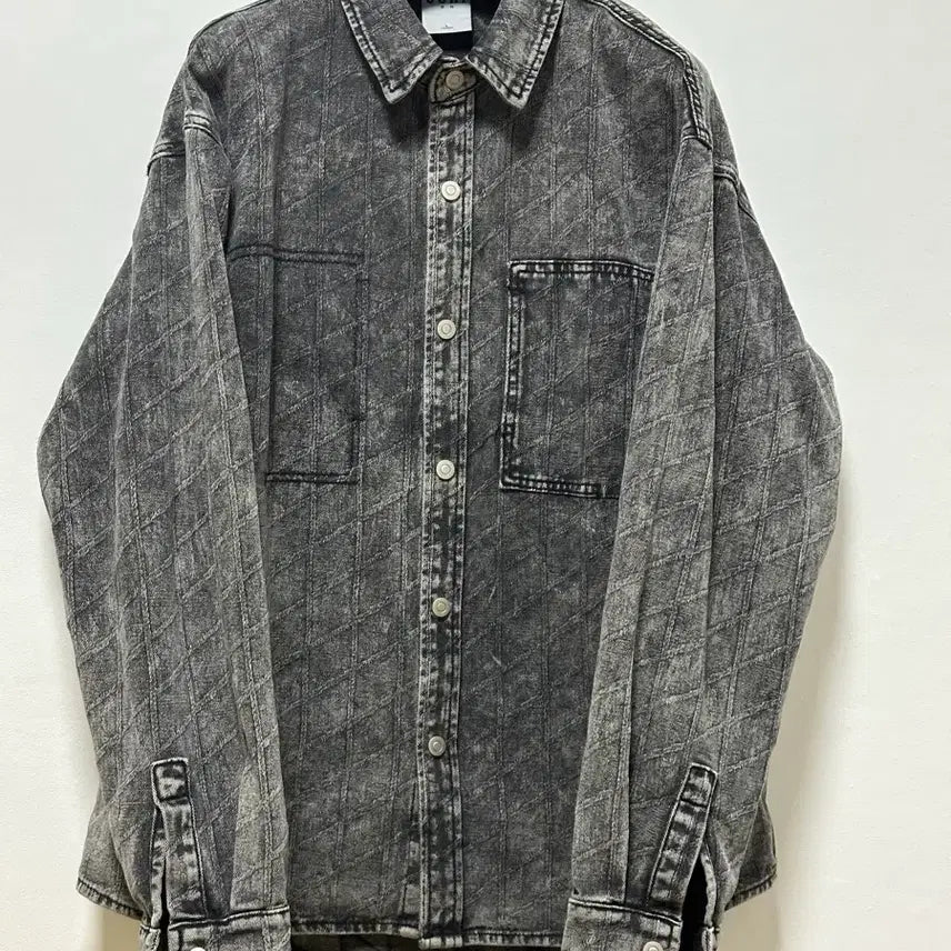 [BUNJANG] USHI Vintage Washed Pattern Shirt L / 새상품급USHI 빈티지 워싱패턴셔츠 L