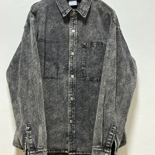 [BUNJANG] USHI Vintage Washed Pattern Shirt L / 새상품급USHI 빈티지 워싱패턴셔츠 L