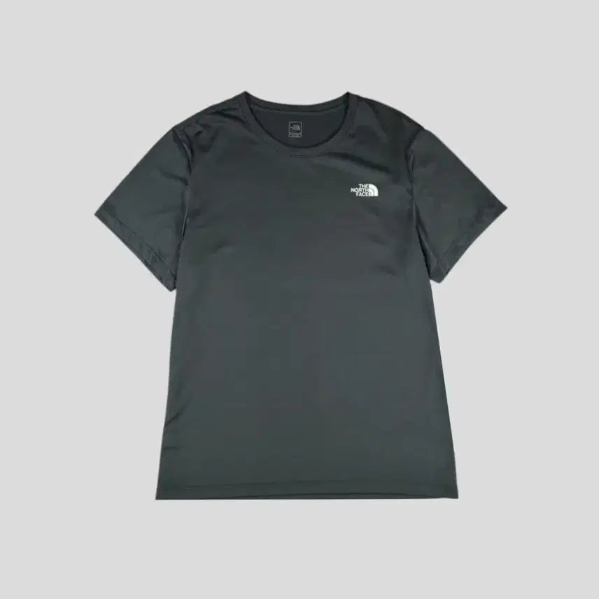 [BUNJANG] The North Face Grey White Logo Eco-Recovery T-Shirt / 노스페이스 그레이 화이트 로고 에코 리커버리 기능성 반팔 티셔츠 M