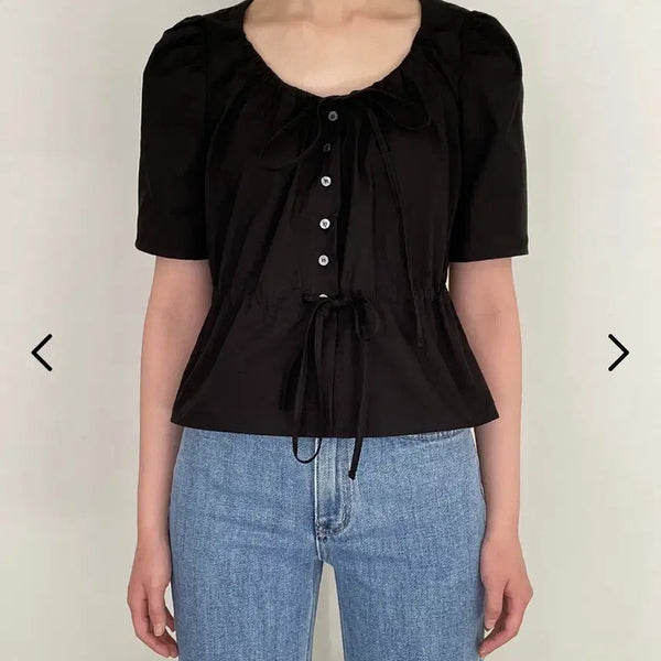 [BUNJANG] Haus Mila Blouse Black / Haus 밀라 블라우스 블랙
