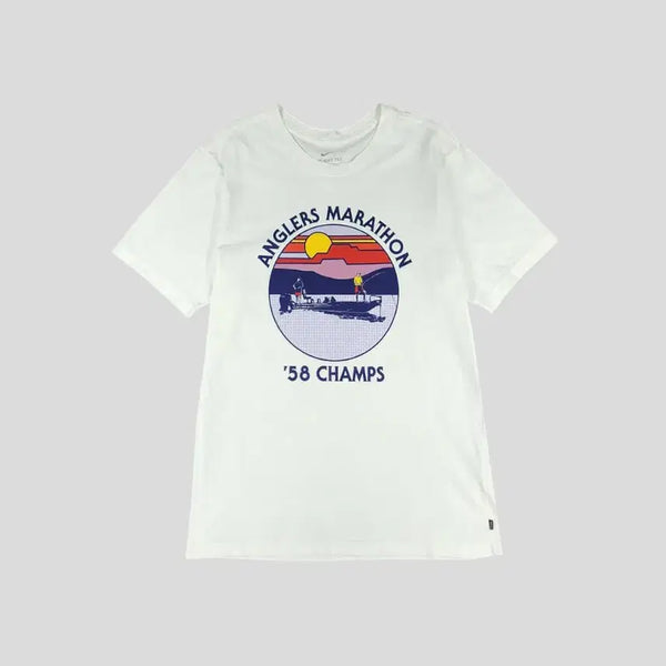 [BUNJANG] Nike SB Anglers Marathon Cotton T-Shirt White Multi-color L / 나이키 SB 화이트 멀티컬러 앵글러스 마라톤 코튼 반팔 티셔츠 L