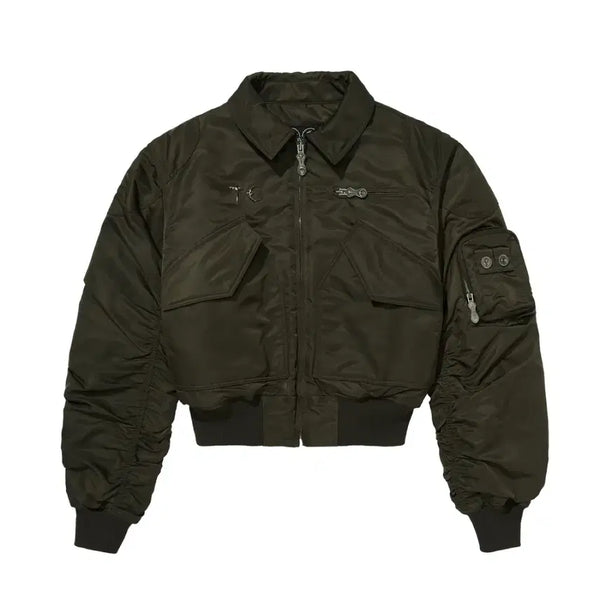 [BUNJANG] Thug Club A Wingless Bird Bomber Jacket Brown Size S / 떠그클럽 a wingless bird 항공자켓 브라운 S사이즈