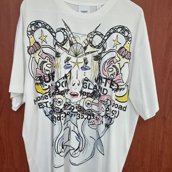 [BUNJANG] Burberry Short Sleeve T-Shirt White / 버버리 반팔 티셔츠 화이트
