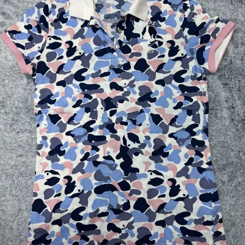 [BUNJANG] HAZZYS Camouflage Short-Sleeve Polo Shirt (Size 90) / 해지스 카모플라쥬 반팔 카라티셔츠(90)